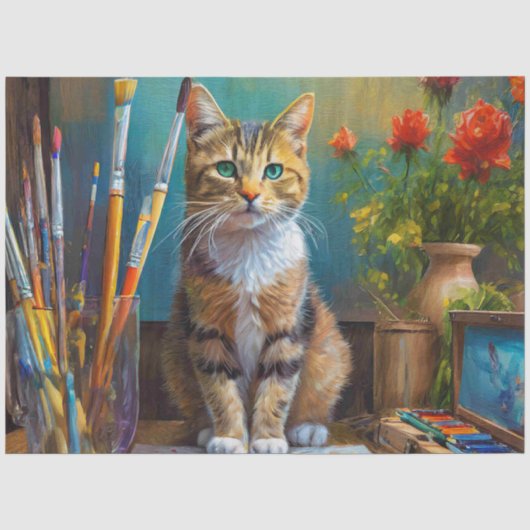 De Artistieke Kat Tissuepapier (Voorkant)