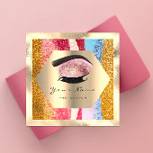 De artistieke Logo geeft de Eyelash Extension Brow Vierkante Visitekaartje