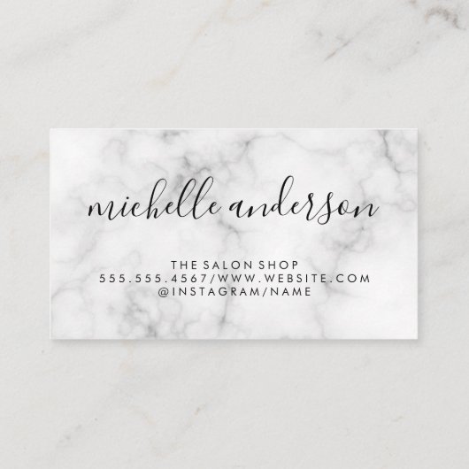 De artistieke marmer van de moderne Makeup Visitekaartje (Achterkant)