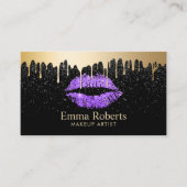 De artistieke Paarse superieure superieure gouden Visitekaartje (Voorkant)