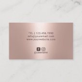 De artistieke Roos Gold Driping Lips Metallic Visitekaartje (Achterkant)