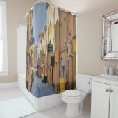 De artistieke unieke Italiaanse straatscène Douchegordijn (In situ)