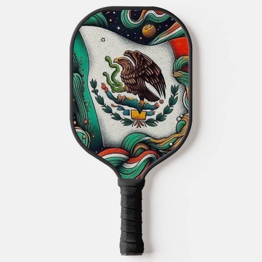 De artistieke vlag van Mexico Pickleball Paddle (Voorkant)