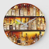 De artistieke Waterverf in de achterbalk Grote Klok (Voorkant)