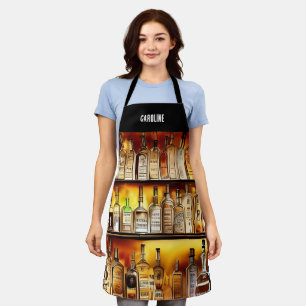 De artistieke Waterverf in de achterbalk Schort