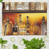 De artistieke Waterverf in de achterbalk Theedoek (Gevouwen)