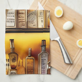 De artistieke Waterverf in de achterbalk Theedoek (Quarter Fold)