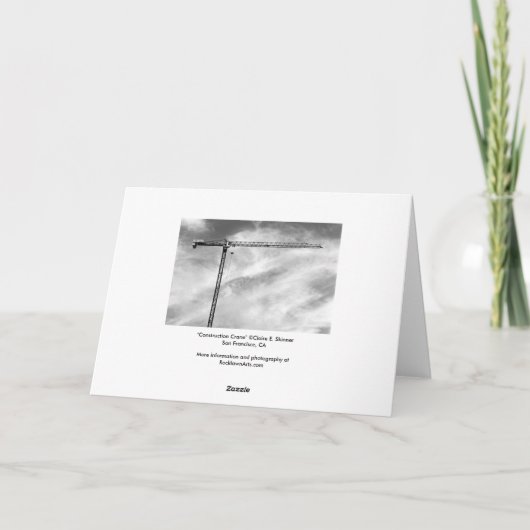 De artistieke Zwart-witte Foto van de Kraan van de Kaart (Achterkant)