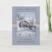 De Arts en het Personeel van Kerstmis Feestdagen Kaart (Voorkant)
