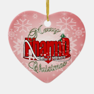 De Arts van PharmD van KERSTMIS van Apotheek Keramisch Ornament