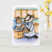 De arts wordt goed de spoedig Dierlijke Leuke Kaart (Gele Bloem)