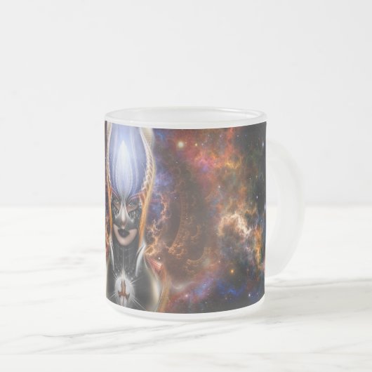 De Arzookiaanse prinses van de vier gloeilampen Matglas Koffiemok (Voorkant rechts)