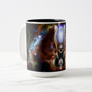 De Arzookiaanse prinses van de vier gloeilampen Tweekleurige Koffiemok