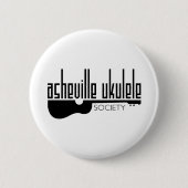De Asheville Ukulele Society logo Ronde Button 5,7 Cm (Voorkant)