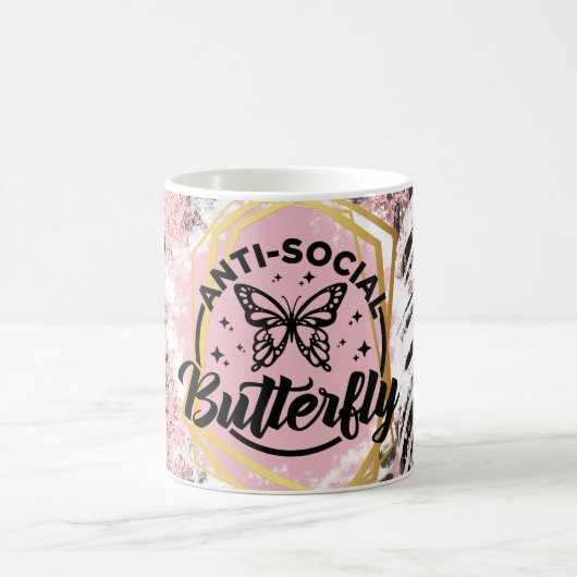 De asociale vlinder keramische Mok (Center)