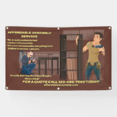 De assemblagedienst voor meubelapparatuur aanpasse spandoek (Horizontaal)