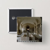De Assyrische Kamer bij het Louvre in Parijs (foto Vierkante Button 5,1 Cm (Voorkant /achterkant)