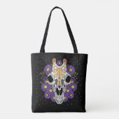 De Aster & Giraffe Skull van september Tote Bag (Achterkant)