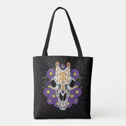 De Aster & Giraffe Skull van september Tote Bag (Achterkant)