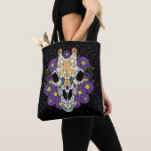 De Aster & Giraffe Skull van september Tote Bag (Dichtbij)