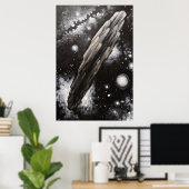 De asteroïde Oumuamua Poster (Thuiskantoor)
