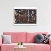 De Astrale Blauwdruk Canvas Afdruk (Insitu (Woonkamer))
