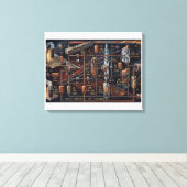 De Astrale Blauwdruk Canvas Afdruk (Insitu (Houten vloer))