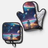De Astro Avontuur Ovenwant & Pannenlap Set (Voorkant / Achterkant)
