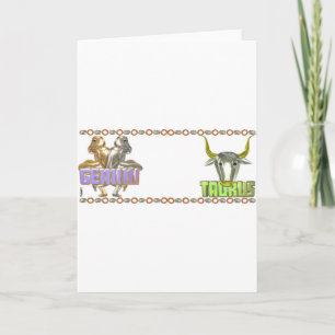 De astrologievriendschap van de Stier van Tweeling Kaart