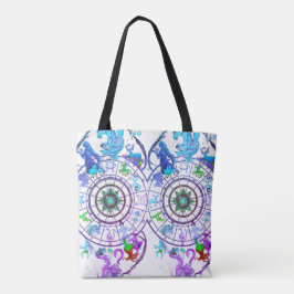 De astrologische tekens van de dierenriem op een b tote bag