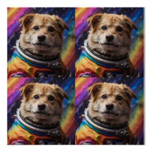 De astronaut hond perfect poster