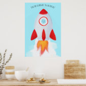 De Astronaut in het portaal Poster (Keuken)