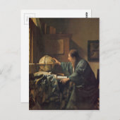 De astronomer van Johannes Vermeer Briefkaart (Voorkant / Achterkant)
