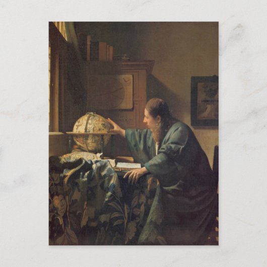 De astronomer van Johannes Vermeer Briefkaart (Voorkant)