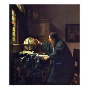De Astronomer van Johannes Vermeer Foto Afdruk
