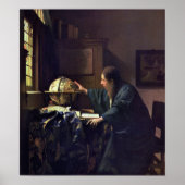 De Astronomer van Johannes Vermeer Poster (Voorkant)