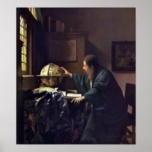 De Astronomer van Johannes Vermeer Poster (Voorkant)