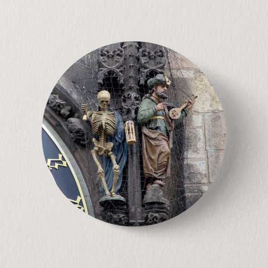 De astronomische klok ronde button 5,7 cm (Voorkant)