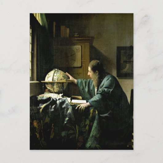 De astronoom, 1668 briefkaart (Voorkant)