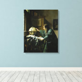 De astronoom, 1668 canvas afdruk (Insitu (Houten vloer))
