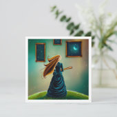 De astronoom - Mini Print (Staand voorkant)