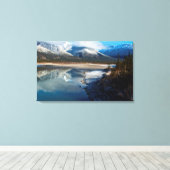 De Athabasca-rivier in Jasper National Park Canvas Afdruk (Insitu (Houten vloer))