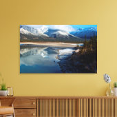 De Athabasca-rivier in Jasper National Park Canvas Afdruk (Insitu (Woonkamer))