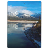 De Athabasca-rivier in Jasper National Park Klembord (Achterkant)