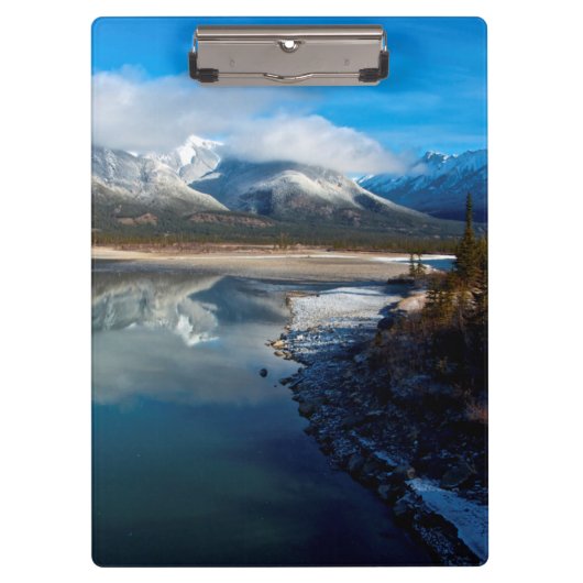 De Athabasca-rivier in Jasper National Park Klembord (Voorkant)