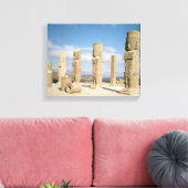 De atlanteaankolommen boven piramide B Canvas Afdruk (Insitu (Woonkamer))