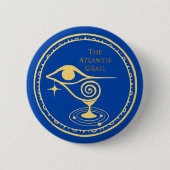 De Atlantis Grail Logo Button - Blue Quadrant (Voorkant)
