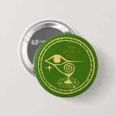 De Atlantis Grail Logo Button - Groen kwadrant (Voorkant /achterkant)