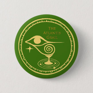 De Atlantis Grail Logo Button - Groen kwadrant