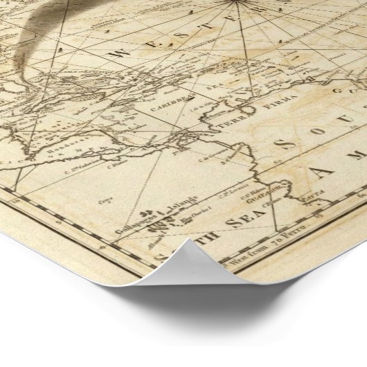 De Atlantische Oceaan Poster (Hoek)